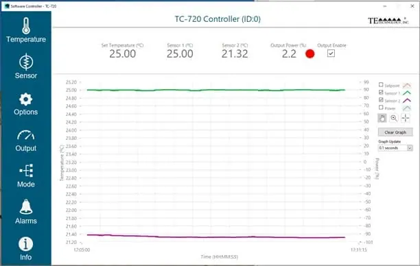 TC-720 software GUI image